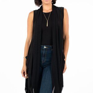 Women's Solid Color Long Duster with pockets